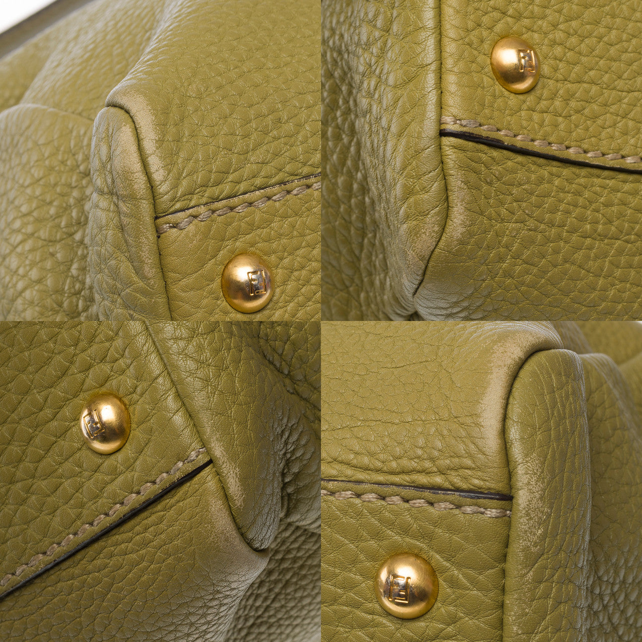 Sac FENDI Peekaboo X-Lite en Cuir Vert - 101715