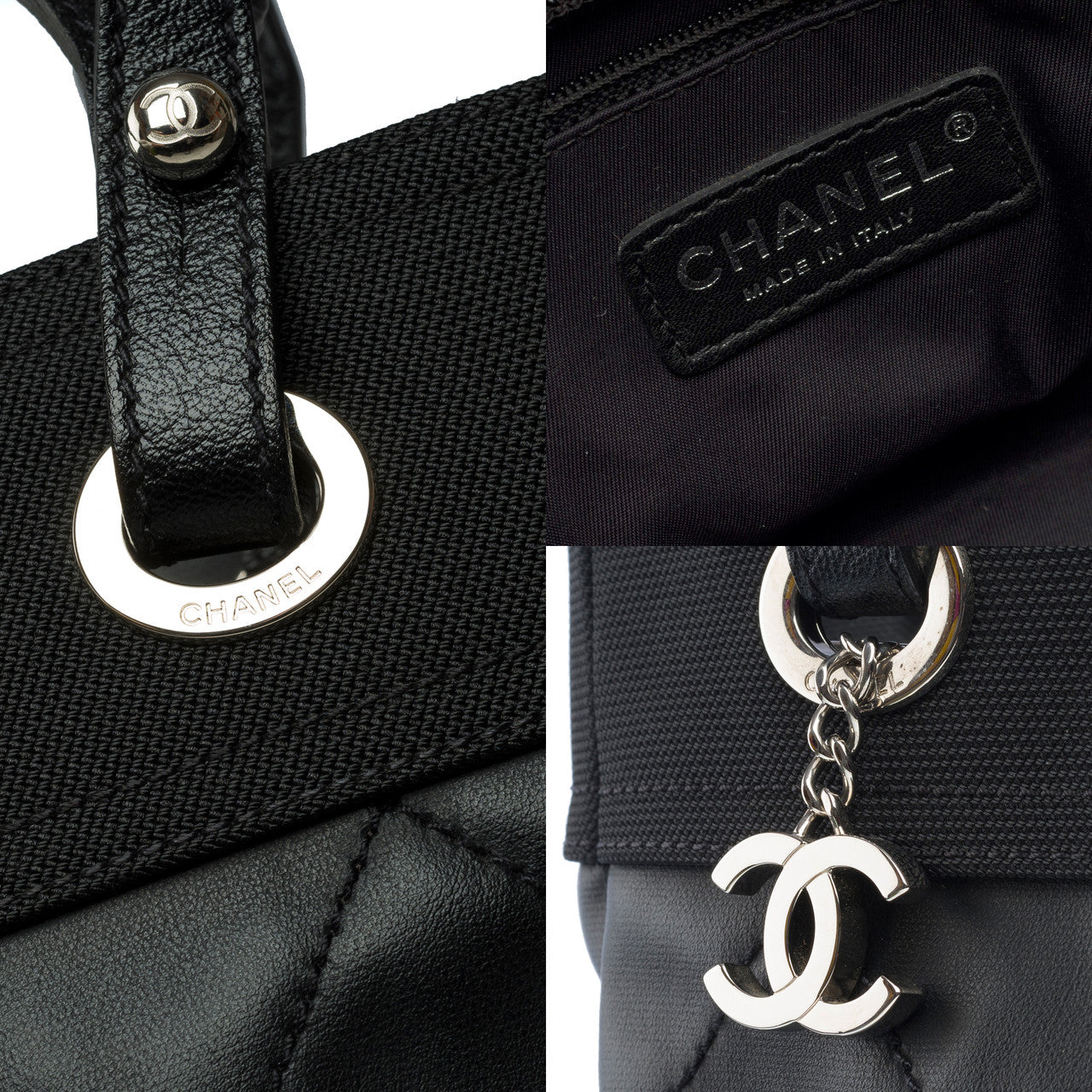 Sac CHANEL Petite Shopping Tote en Cuir Noir - 101698