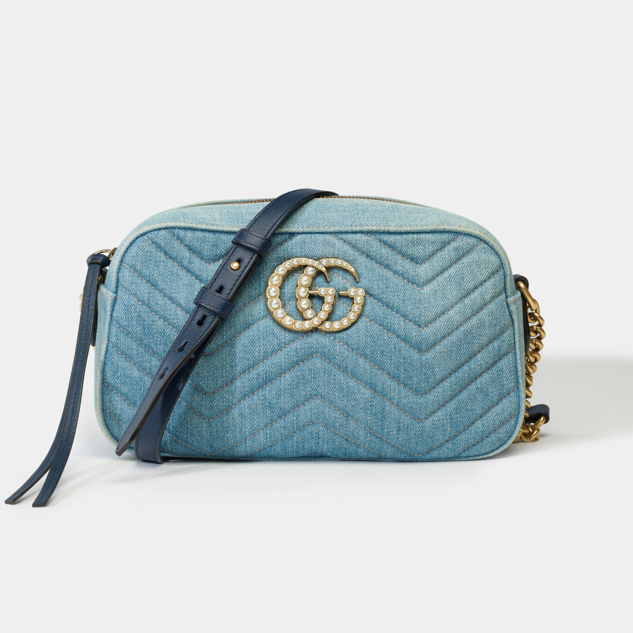 Sac GUCCI Marmont en Denim Bleu - 101769