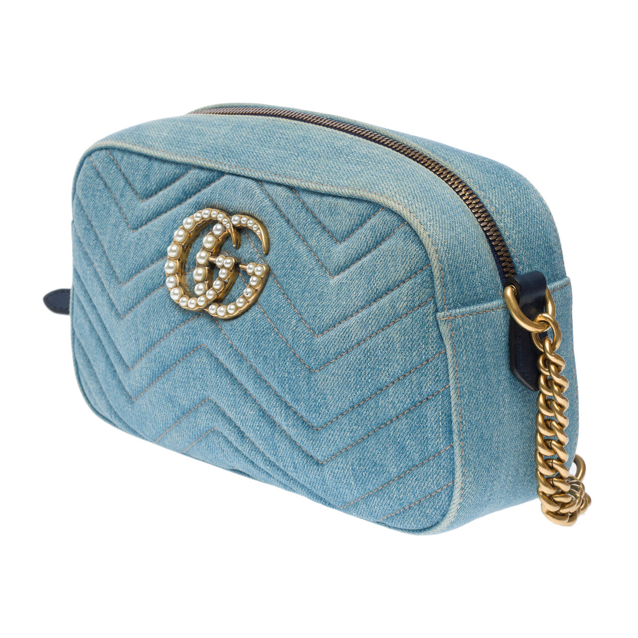 Sac GUCCI Marmont en Denim Bleu - 101769