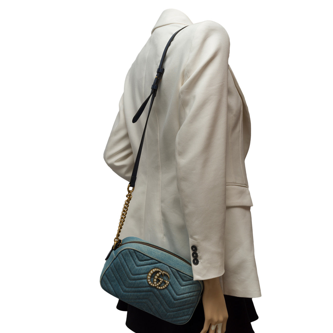 Sac GUCCI Marmont en Denim Bleu - 101769