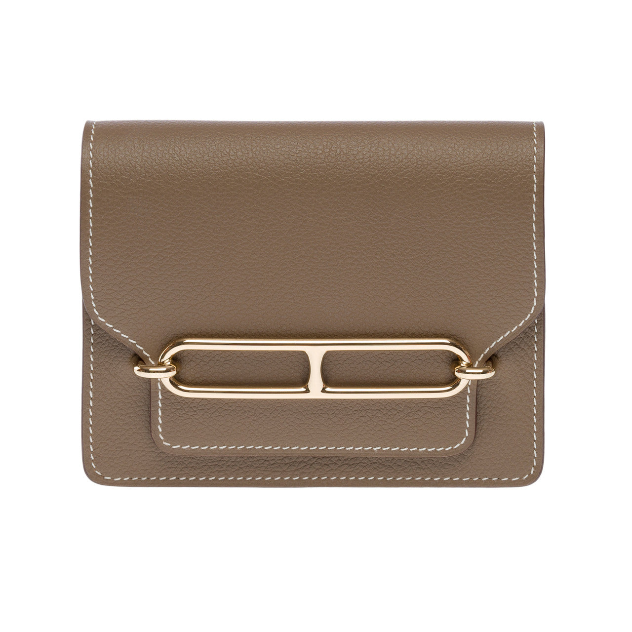 Accessoire HERMES Roulis Slim en Cuir Étoupe - 101795