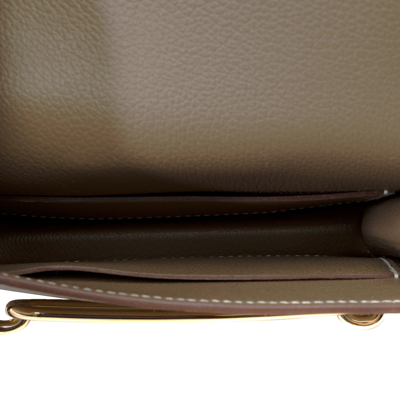 Accessoire HERMES Roulis Slim en Cuir Étoupe - 101795