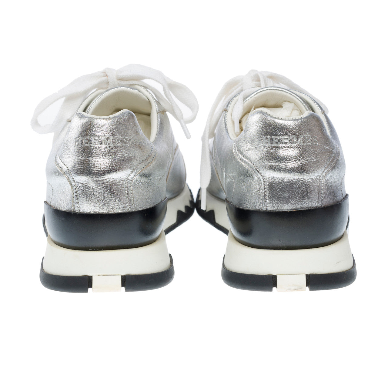 Chaussure HERMES en Cuir Argent - 101922