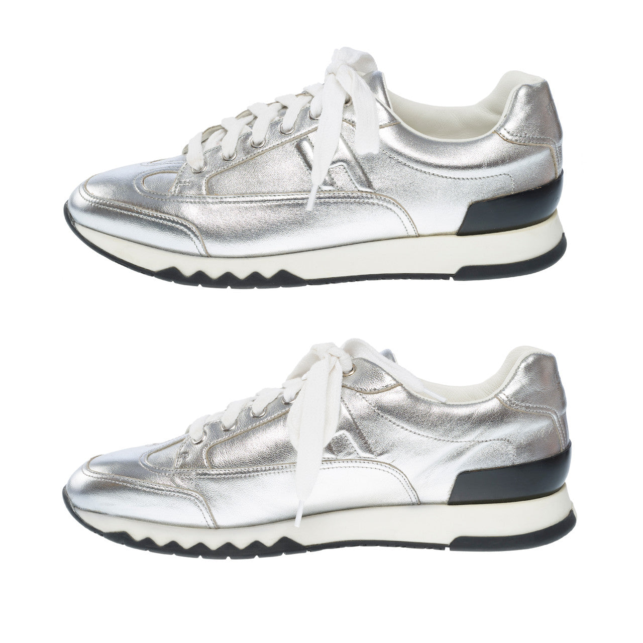 Chaussure HERMES en Cuir Argent - 101922