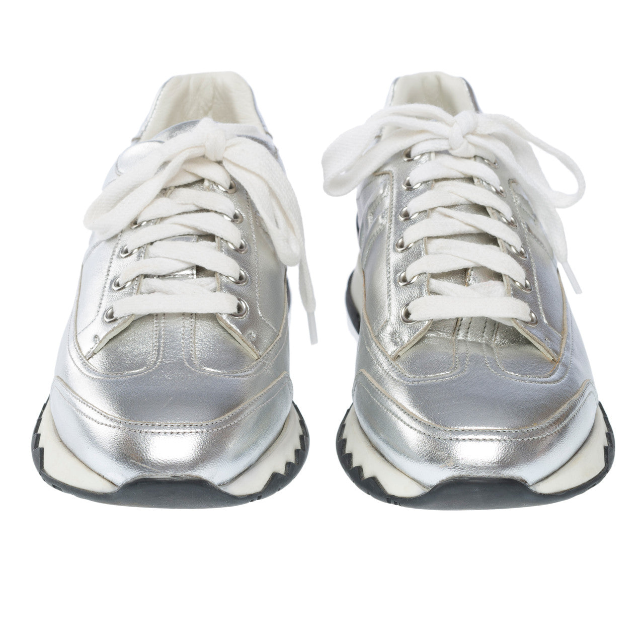 Chaussure HERMES en Cuir Argent - 101922