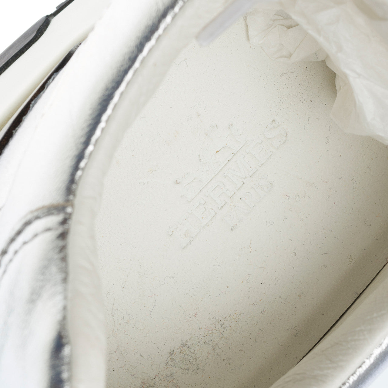 Chaussure HERMES en Cuir Argent - 101922