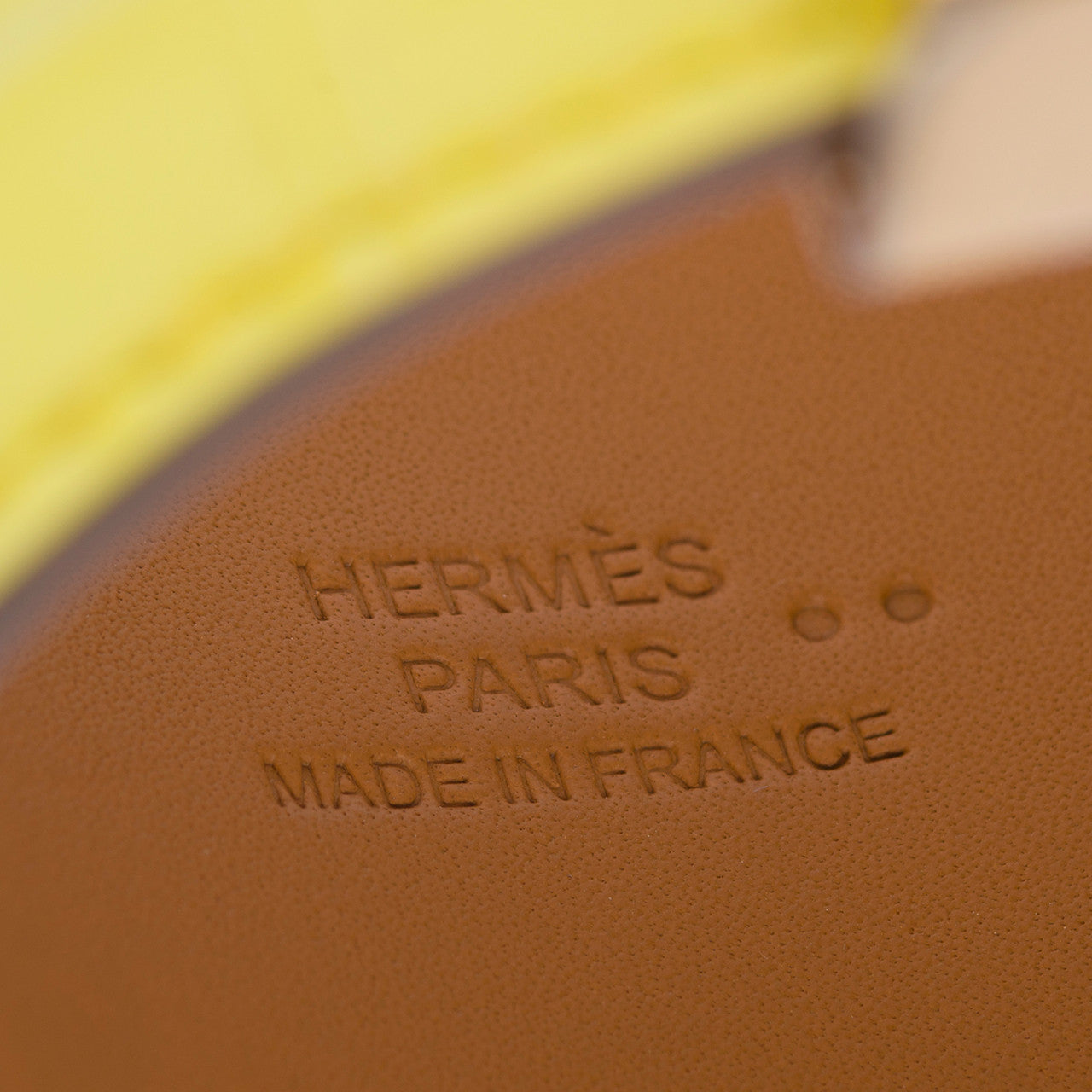 Bijoux HERMES Collier de chien en Crocodile Jaune - 101923