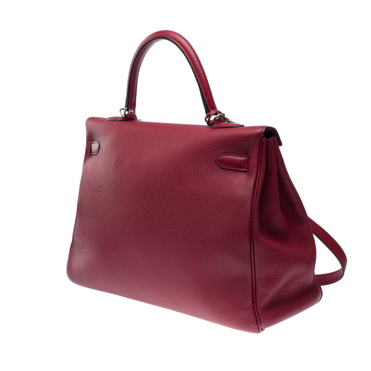 Sac HERMES Kelly 35 en Cuir Bordeaux - 101951