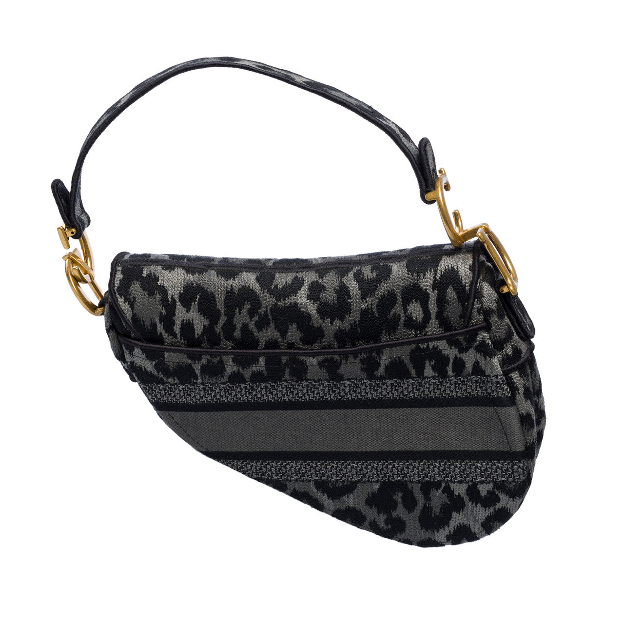 Sac DIOR Saddle en Tweed Gris - 102018