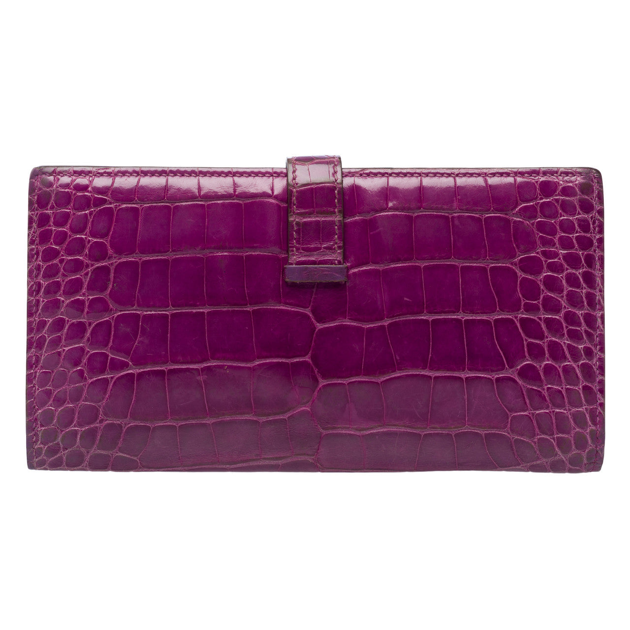 Accessoire HERMES Bearn en Cuirs exotiques Violet - 101993