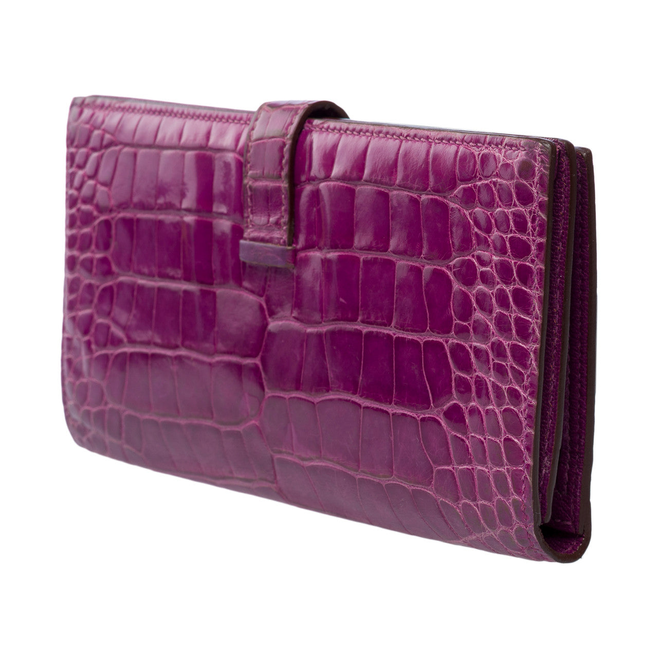 Accessoire HERMES Bearn en Cuirs exotiques Violet - 101993