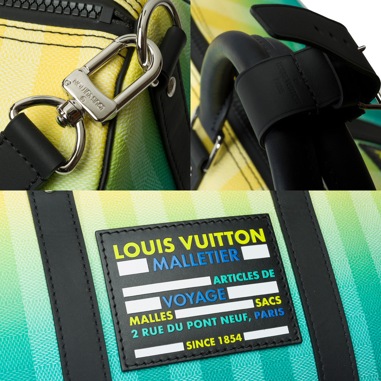 Sac LOUIS VUITTON Keepall en Toile Turquoise - 102090