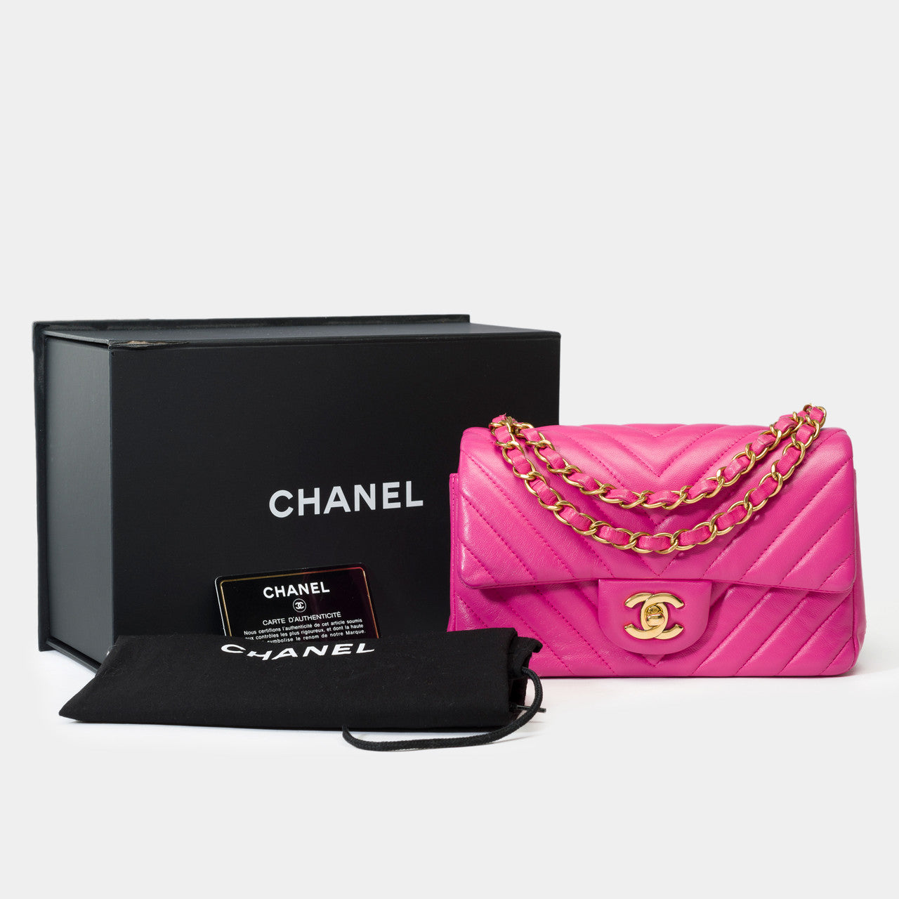 Sac CHANEL Timeless/Classique en Cuir Rose - 102117