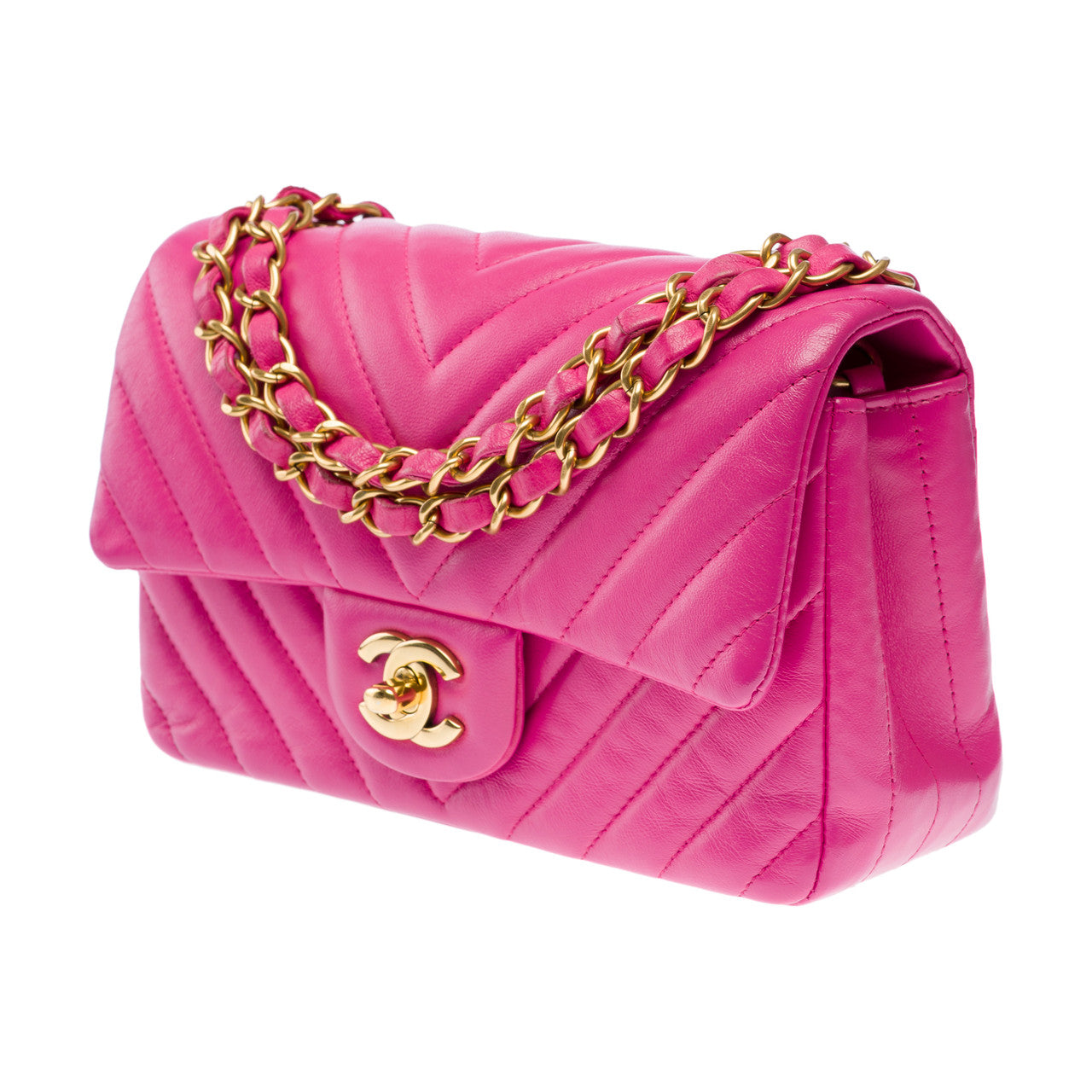 Sac CHANEL Timeless/Classique en Cuir Rose - 102117