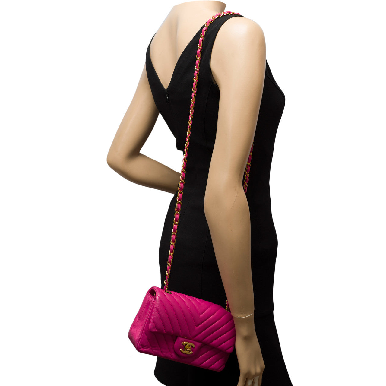 Sac CHANEL Timeless/Classique en Cuir Rose - 102117