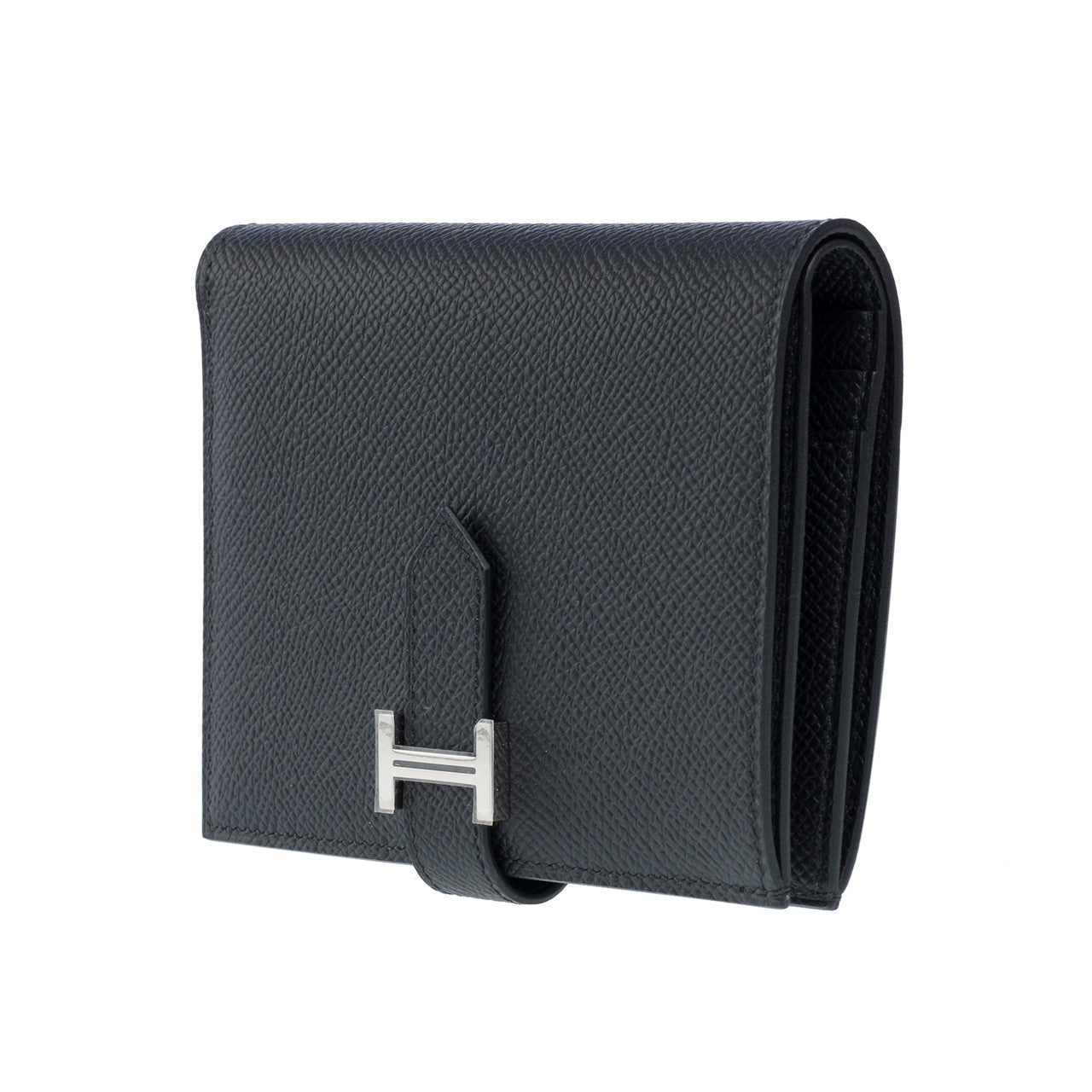 Accessoire HERMES Bearn en Cuir Noir - 102144
