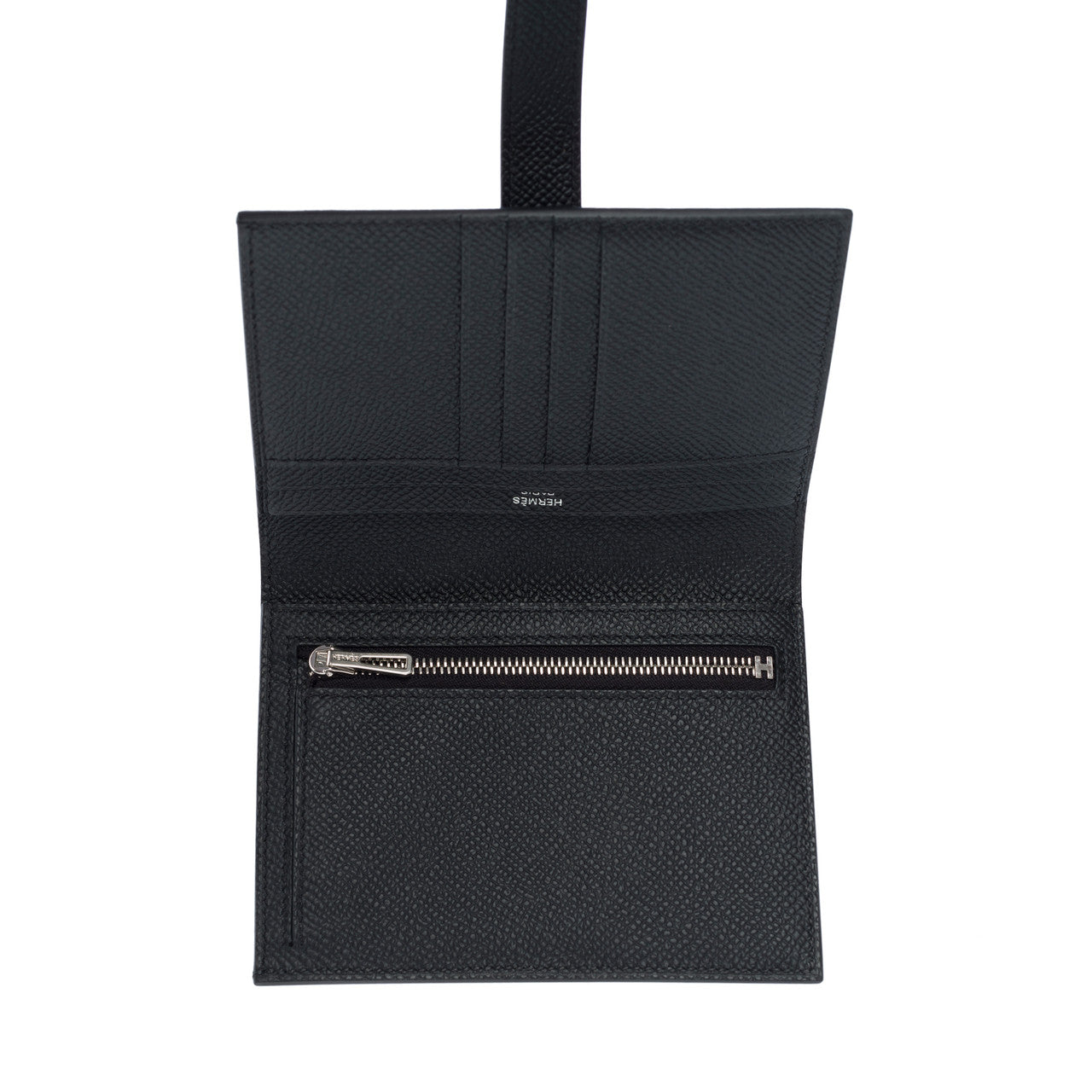 Accessoire HERMES Bearn en Cuir Noir - 102144
