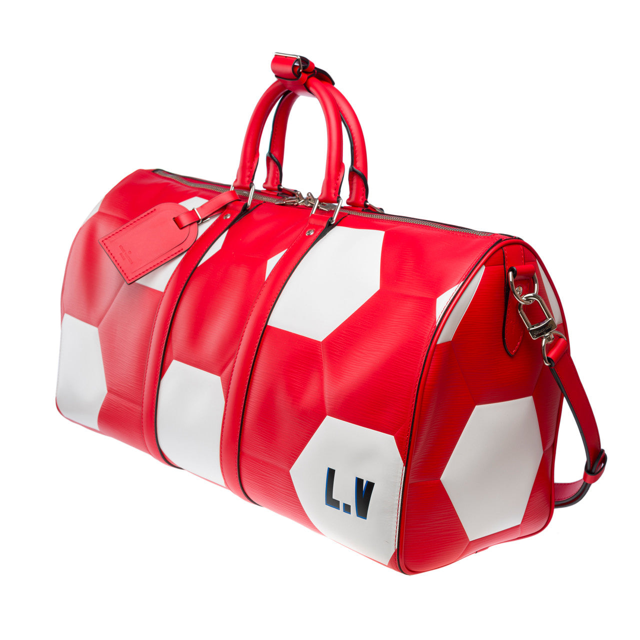 Sac LOUIS VUITTON Keepall en Cuir Rouge - 102180