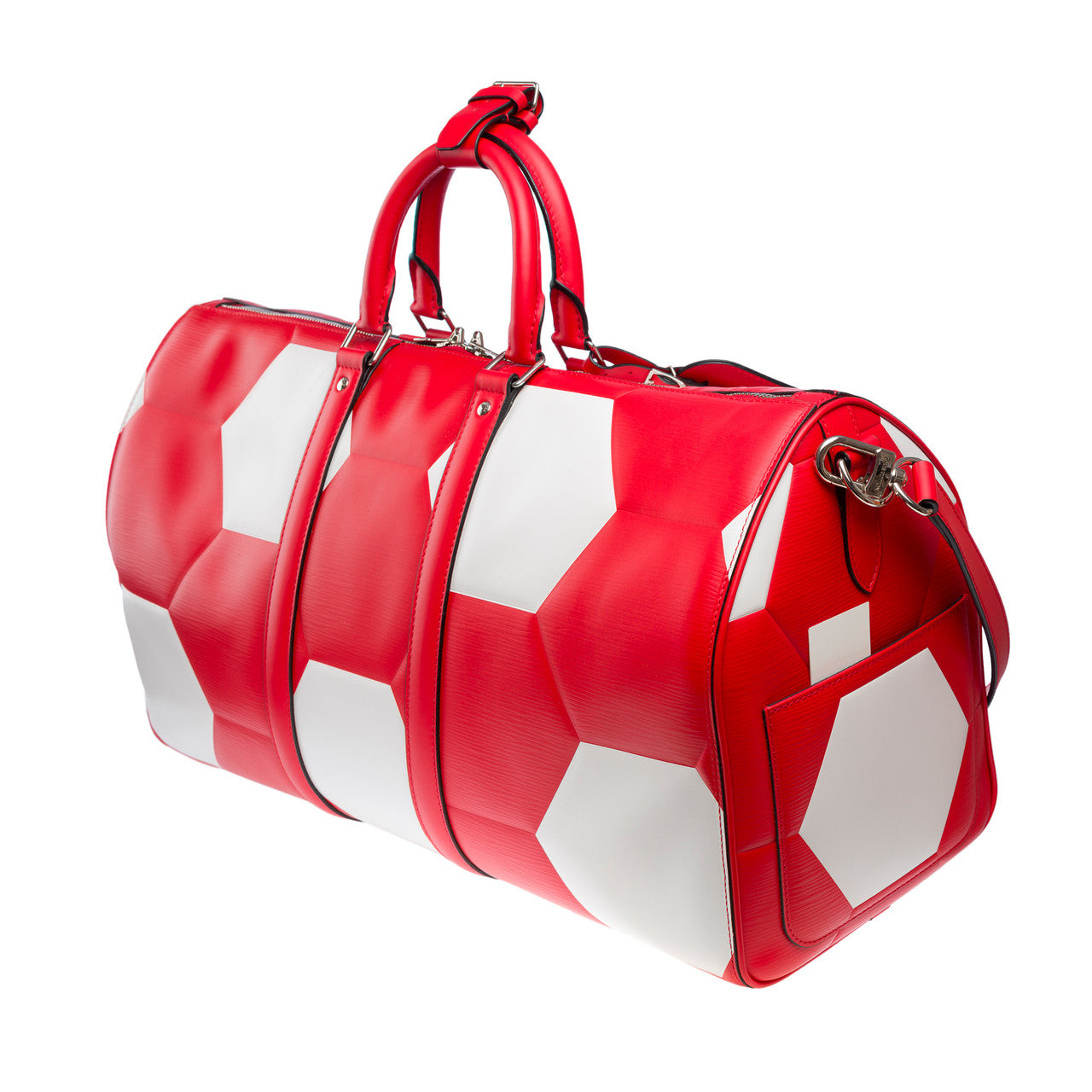 Sac LOUIS VUITTON Keepall en Cuir Rouge - 102180