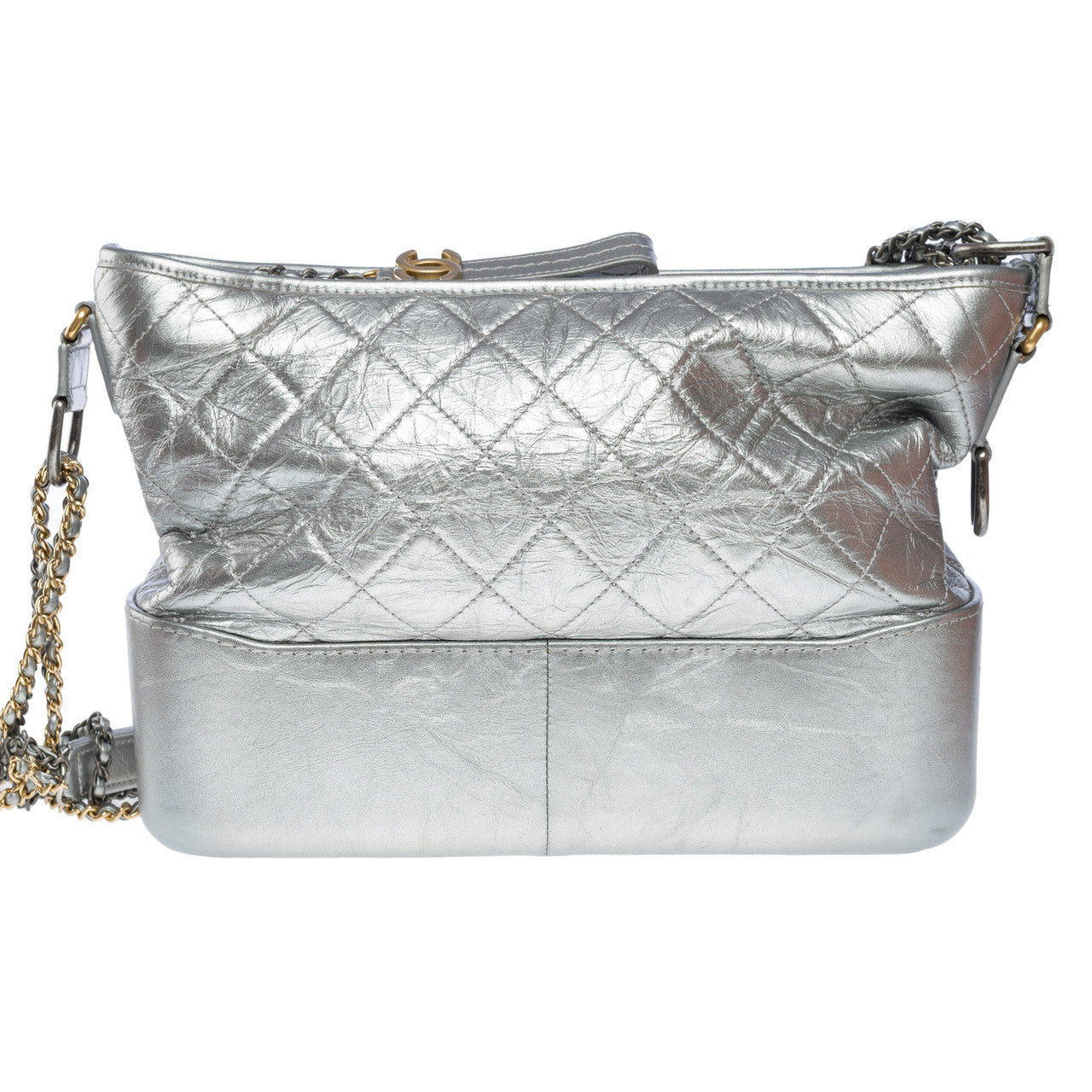 Sac CHANEL Gabrielle en Cuir Argent - 102196