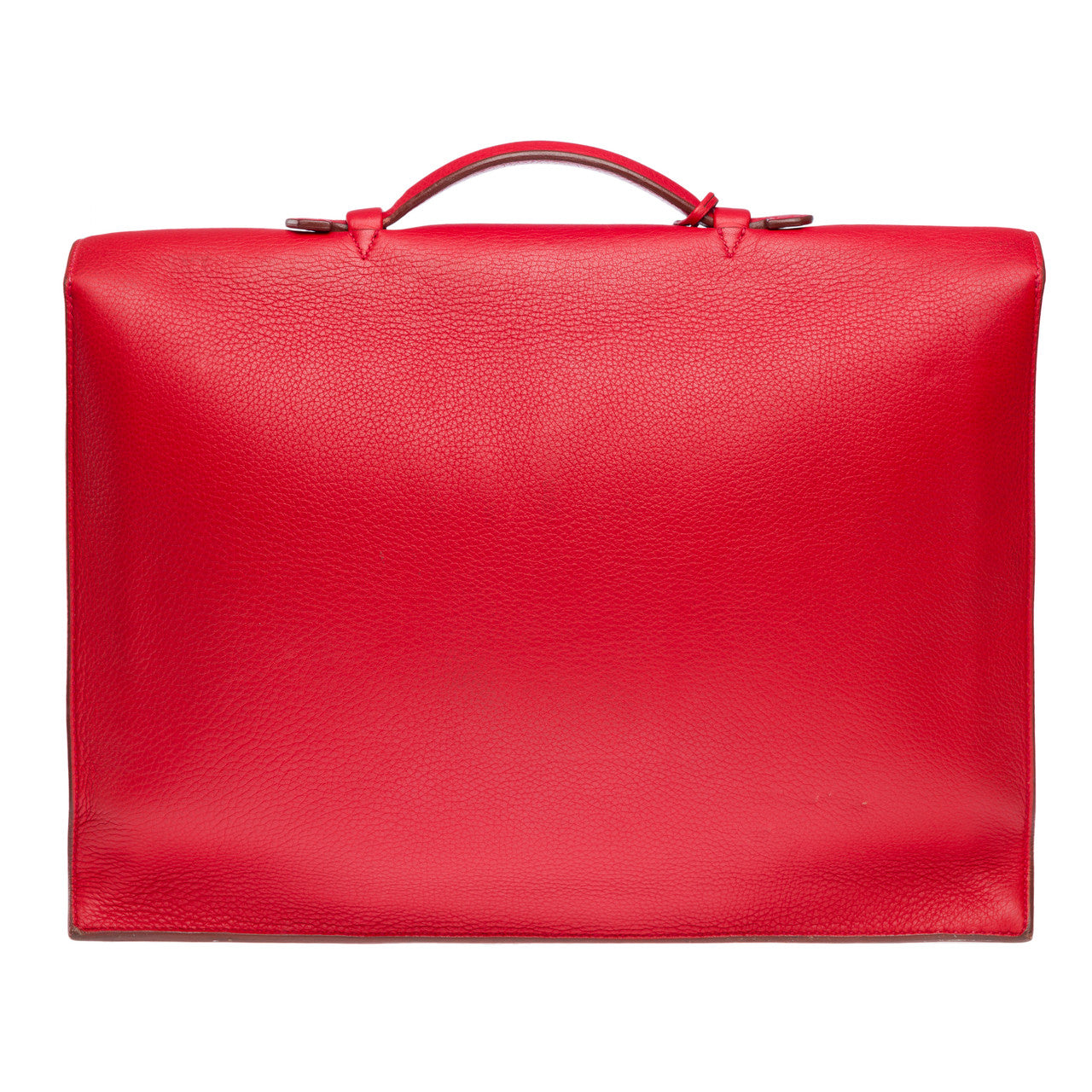 Sac HERMES Sac a depeches en Cuir Rouge - 102192