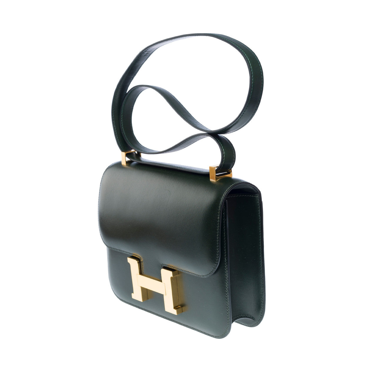 Sac HERMES Constance en Cuir Vert - 102189