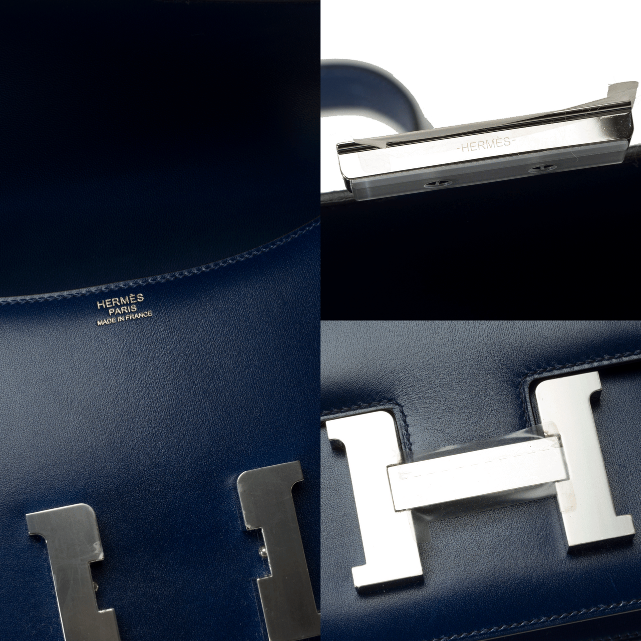Sac HERMES Constance en Cuir Bleu - 102275