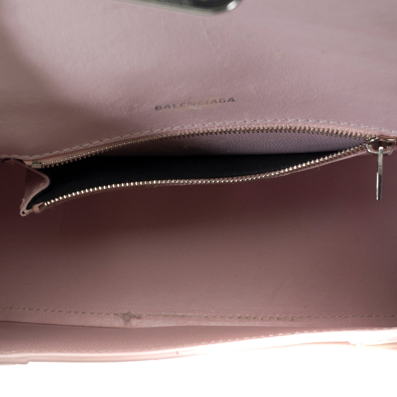 Sac BALENCIAGA Hourglass en Cuir Rose - 102269