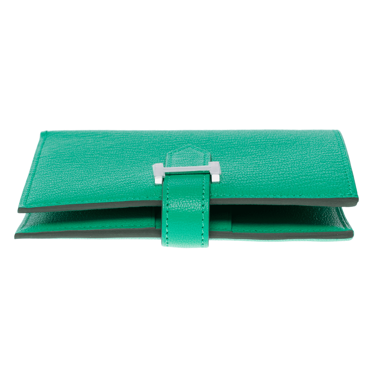 Accessoire HERMES Bearn en Cuir Vert - 102300