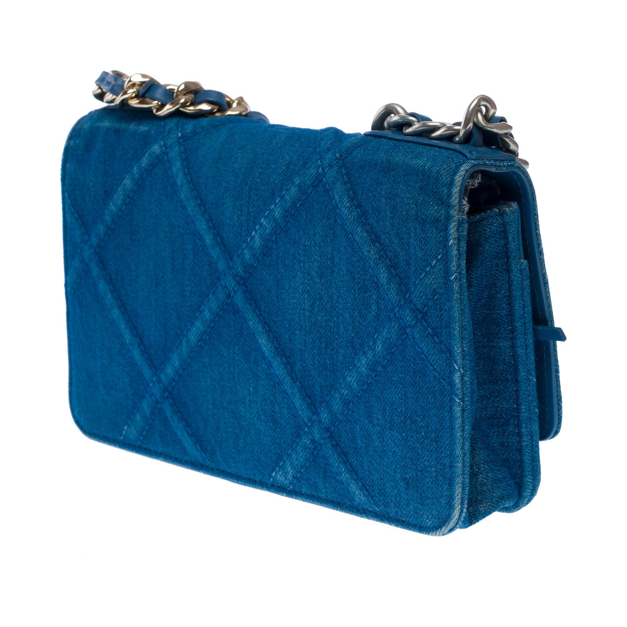Sac CHANEL Wallet On Chain Chanel 19 en Denim Bleu - 102395
