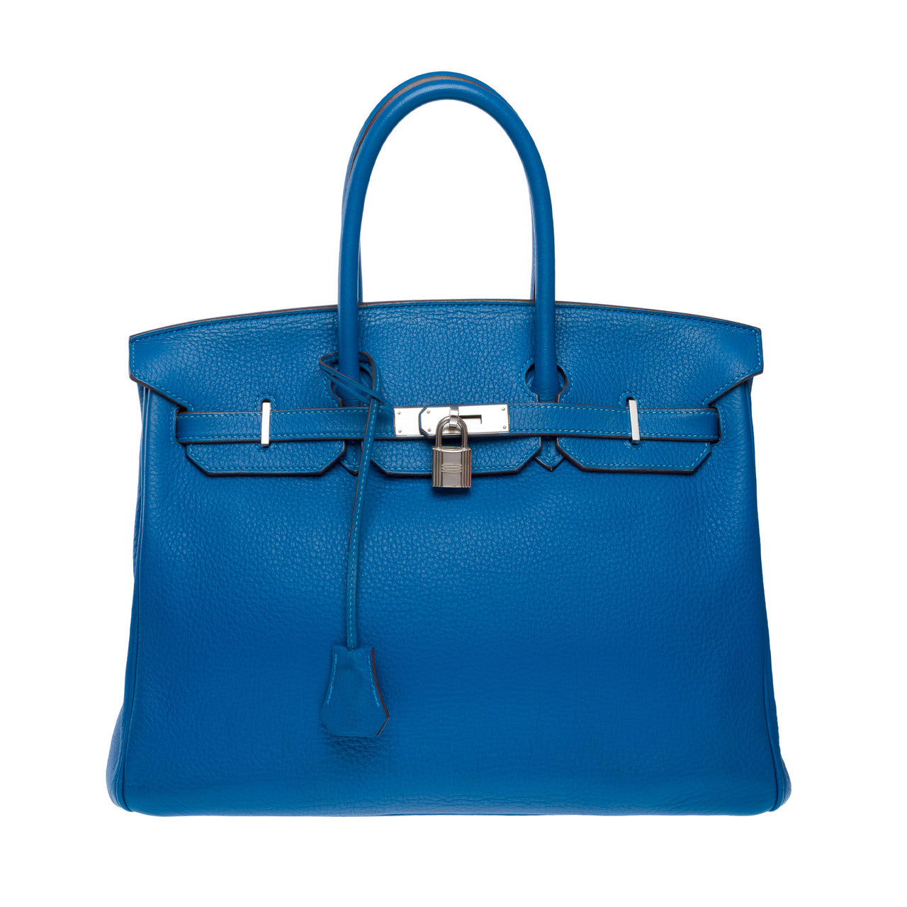 Sac HERMES Birkin 35 en Cuir Bleu - 102419