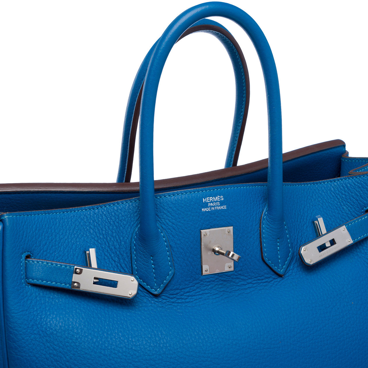 Sac HERMES Birkin 35 en Cuir Bleu - 102419
