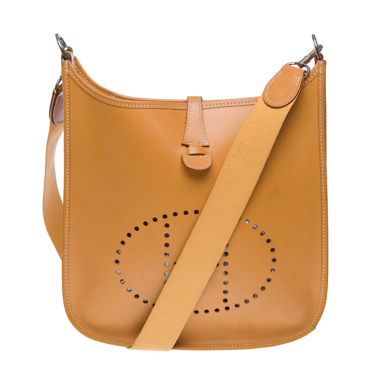 Sac HERMES Evelyne en Cuir Beige - 102187