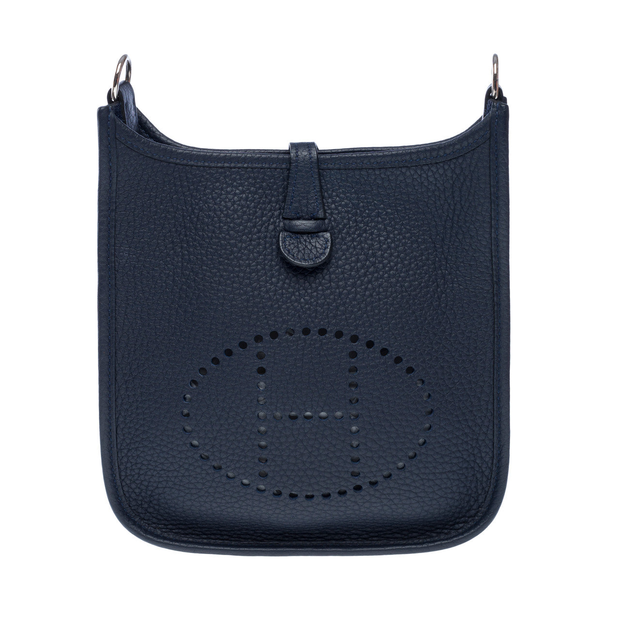 Sac HERMES Evelyne en Cuir Bleu Marine - 102441