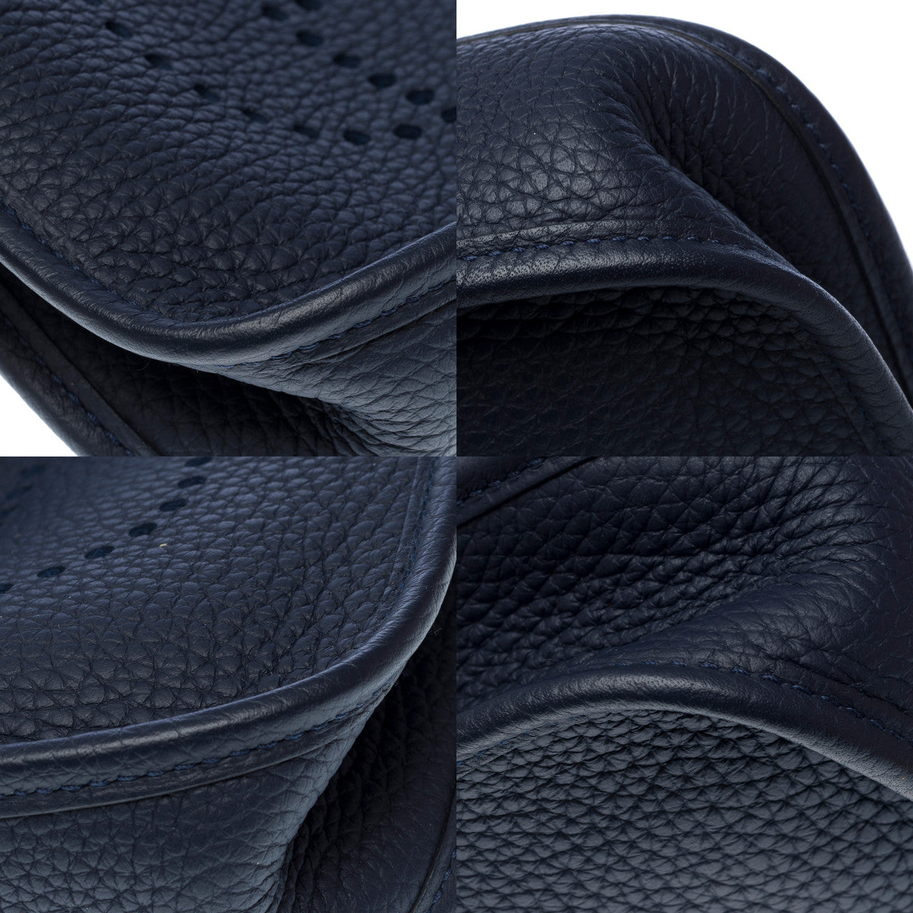 Sac HERMES Evelyne en Cuir Bleu Marine - 102441