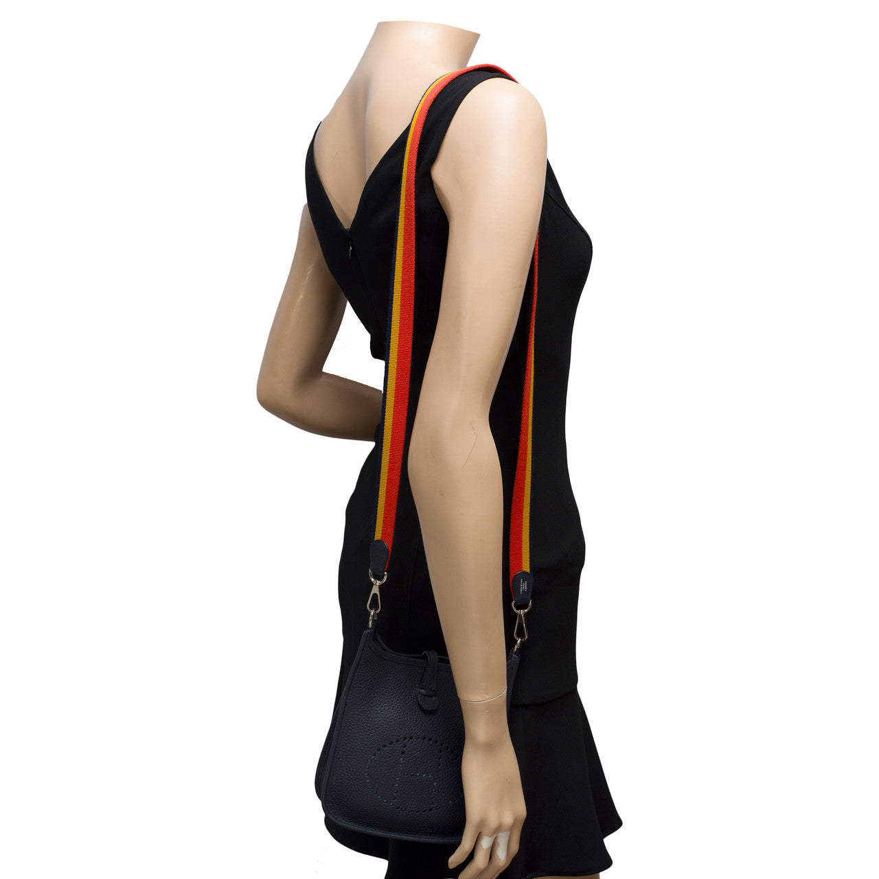 Sac HERMES Evelyne en Cuir Bleu Marine - 102441