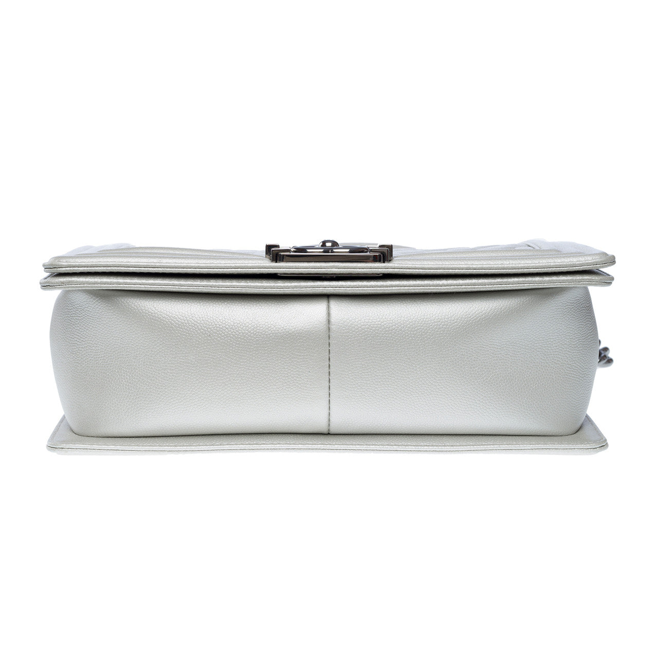 Sac CHANEL Boy en Cuir Argent - 102456
