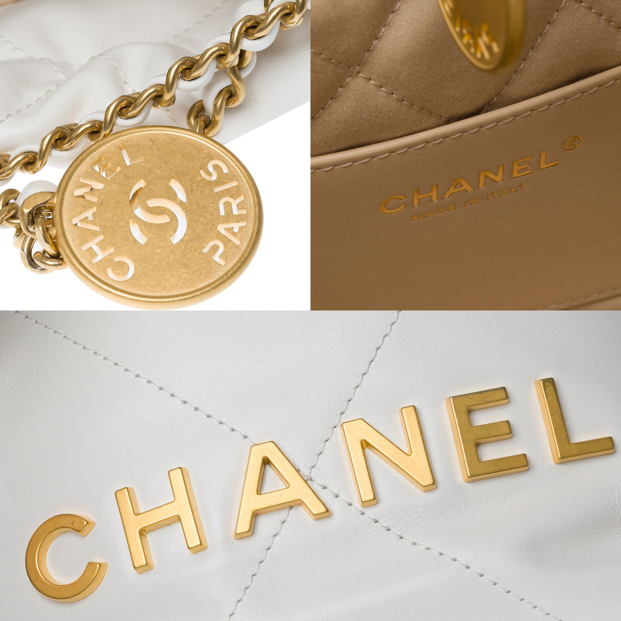 Sac CHANEL en Cuir Blanc - 102461