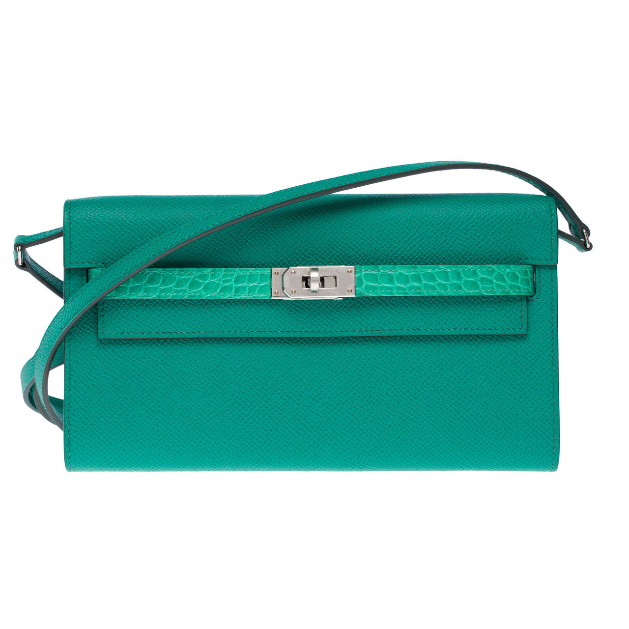 Sac HERMES Kelly to go en Cuir Vert - 102486