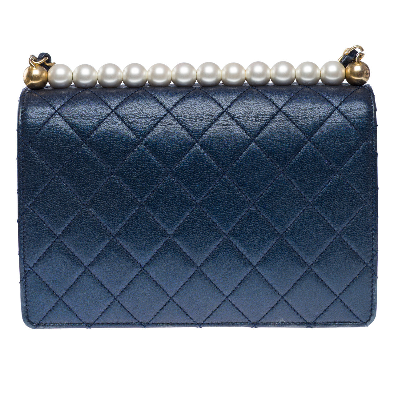 Sac CHANEL Timeless/Classique en Cuir Bleu Marine - 102468