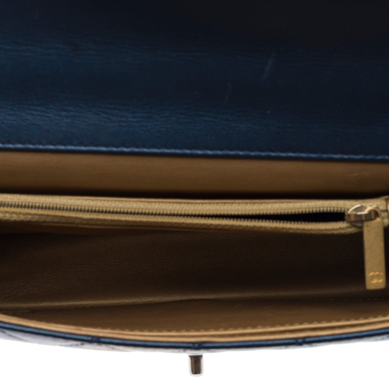 Sac CHANEL Timeless/Classique en Cuir Bleu Marine - 102468