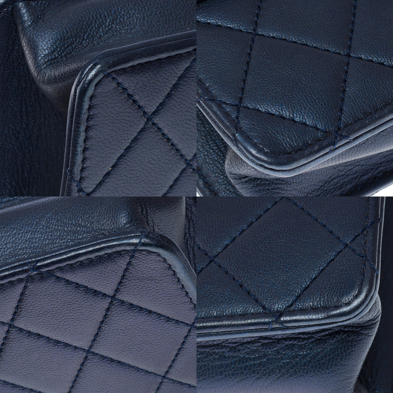Sac CHANEL Timeless/Classique en Cuir Bleu Marine - 102468