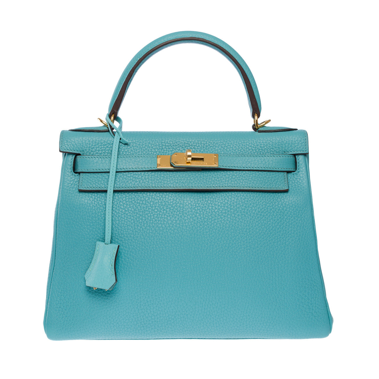 Sac HERMES Kelly 28 en Cuir Bleu - 102537