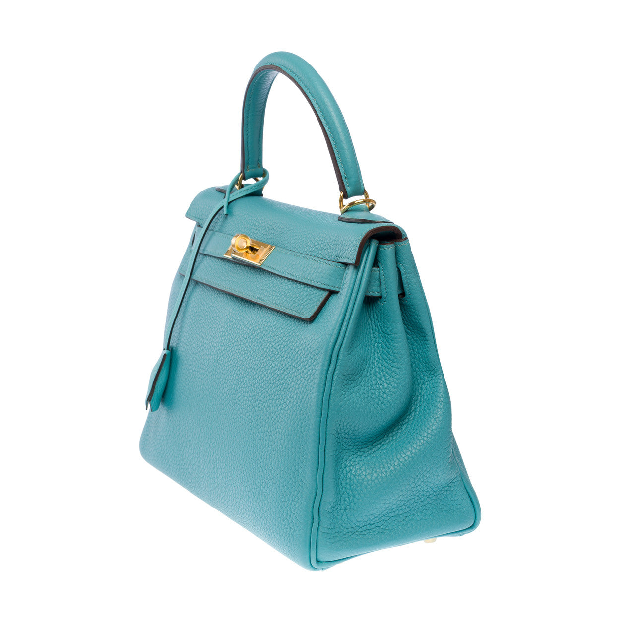 Sac HERMES Kelly 28 en Cuir Bleu - 102537