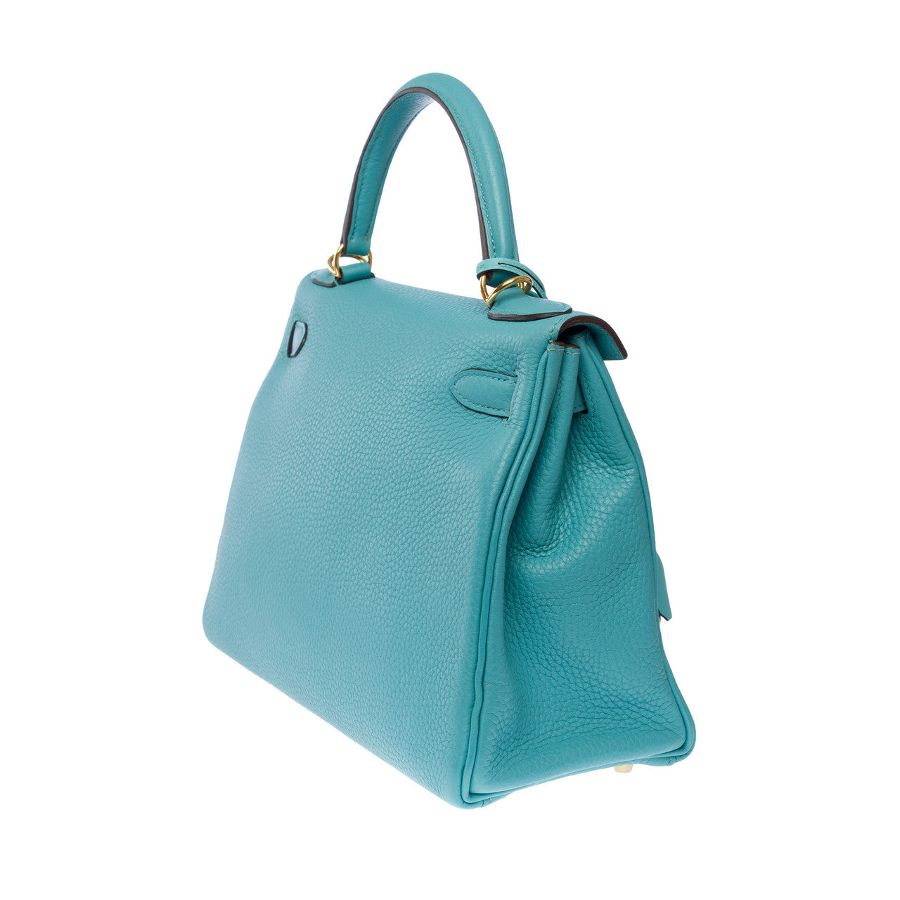 Sac HERMES Kelly 28 en Cuir Bleu - 102537