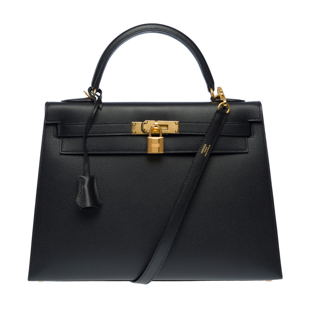 Sac HERMES Kelly 32 en Cuir Noir - 102588