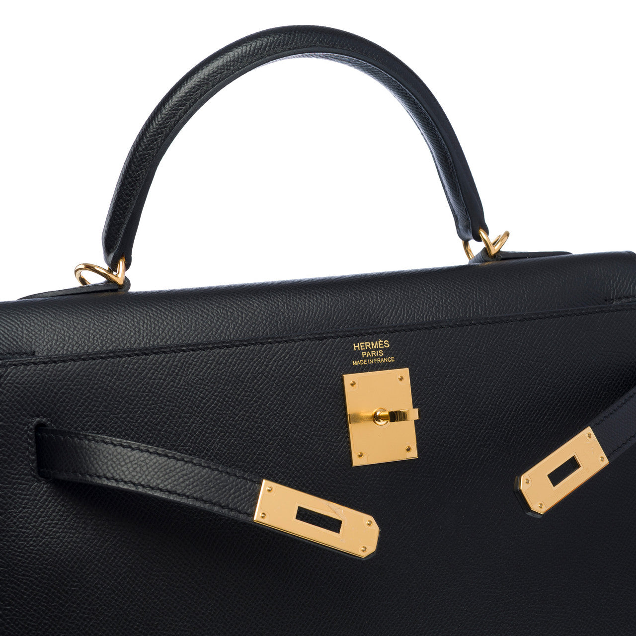 Sac HERMES Kelly 32 en Cuir Noir - 102588