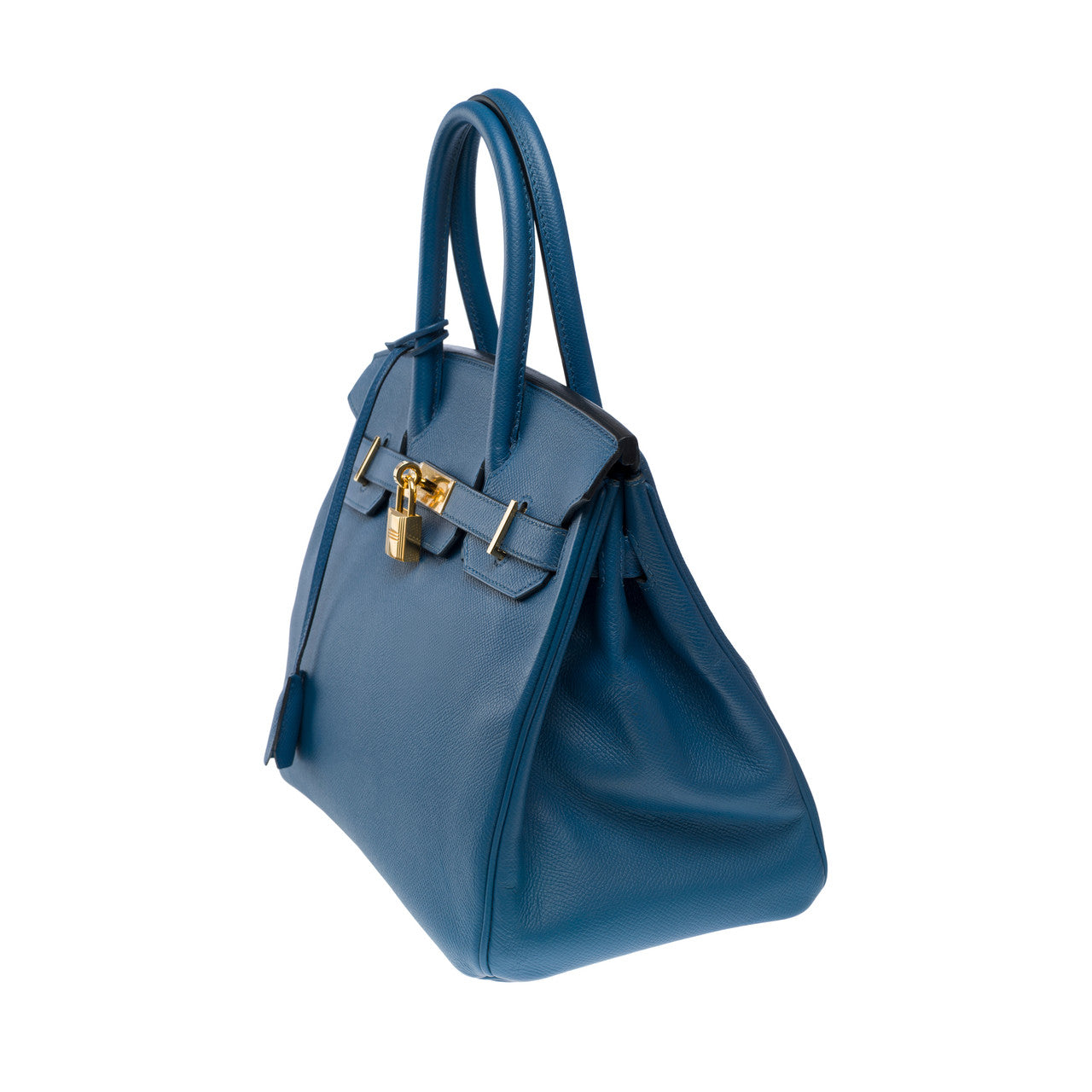 Sac HERMES Birkin 30 en Cuir Bleu - 102302