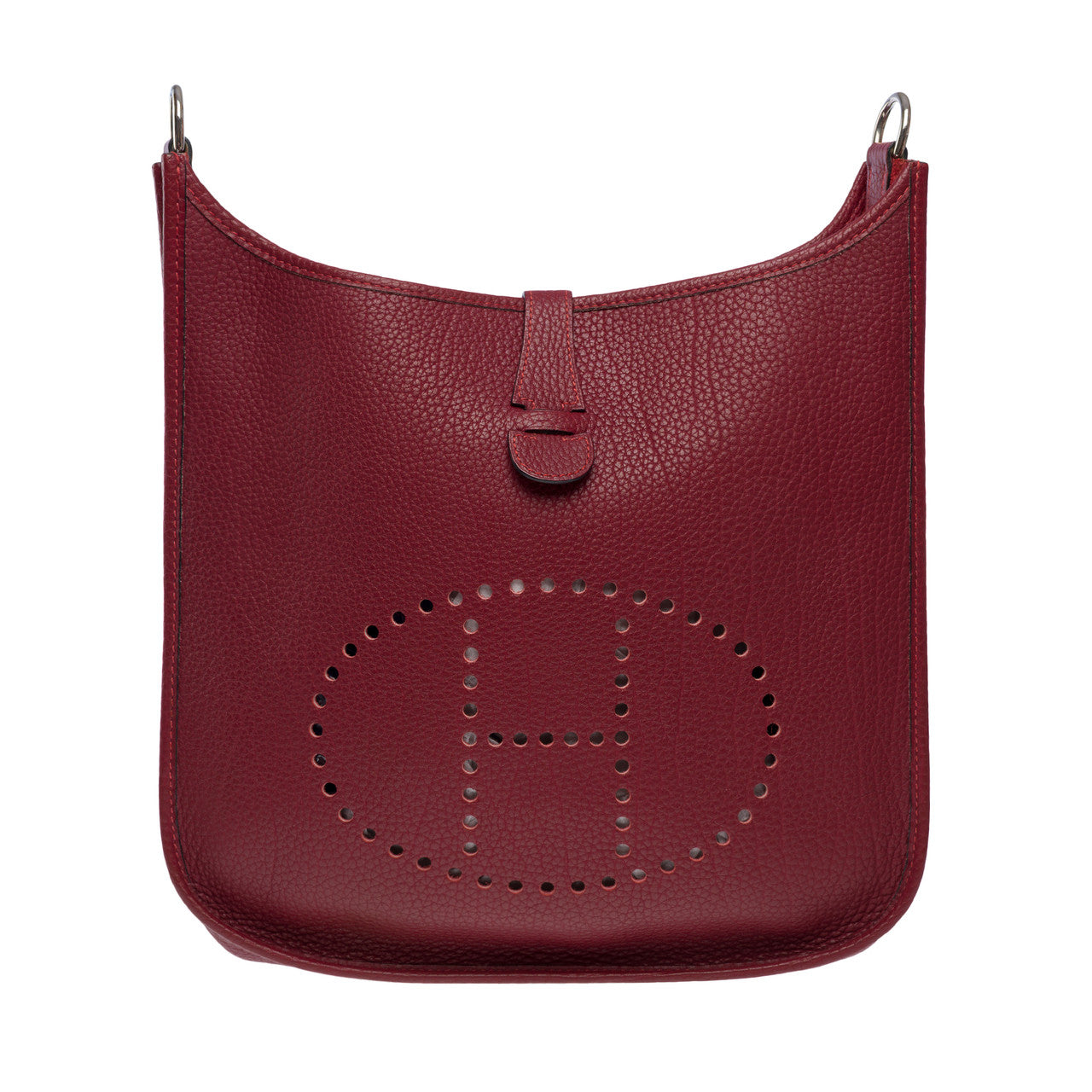 Sac HERMES Evelyne en Cuir Bordeaux - 101873